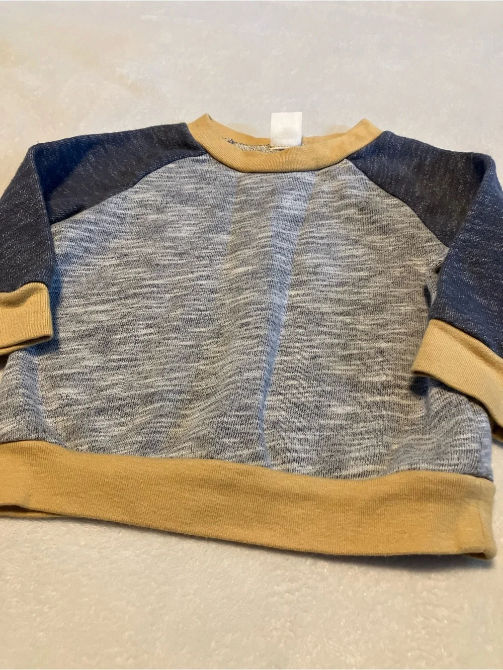 Kids Two-Piece Cozy Sweatshirt & Pants Set - Gray & Mustard